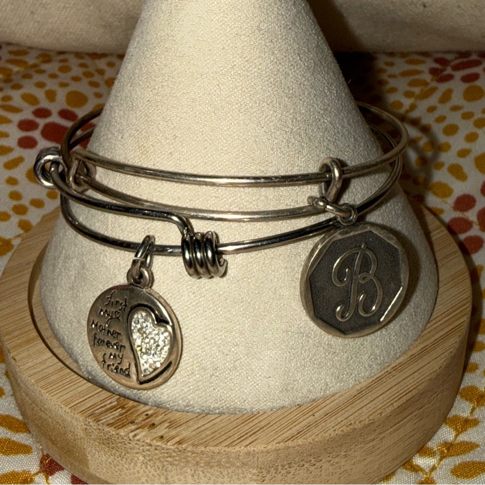 Alex and Ani Silver Charm Bracelet. 2 pieces.